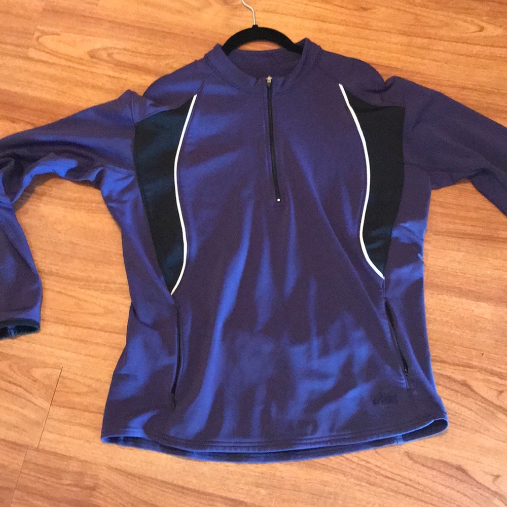 Asics Quarter Zip Pullover Mock Neck Running Jack… - image 8